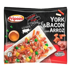 Imagen de FRIPOZO Arroz 3 delicias,con jamón y bacon, elaborado sin gluten de El Pozo 400 g.