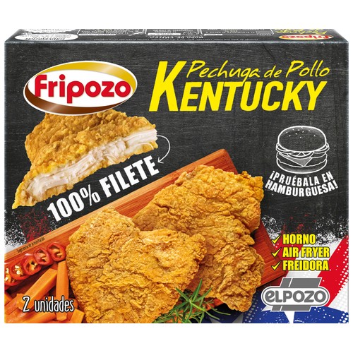 FRIPOZO Filetes de pechuga de pollo marinada estilo Kentucky 2 uds.