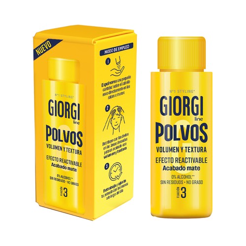 GIORIGI Polvos volumen y textura, acabado mate, efecto reactivable 10 g.