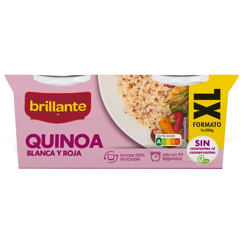 BRILLANTE Quinoa blanca y roja formato XL 400 g.