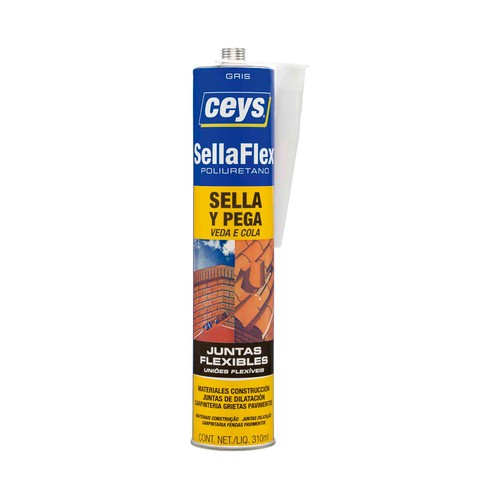 Masilla de PU, sella y pega grietas y juntas, CEYS SellaFlex, 280ml.