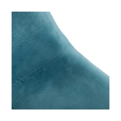 Silla de terciopelo, color azul, 82x47x55 cm, VERSA Chauny.
