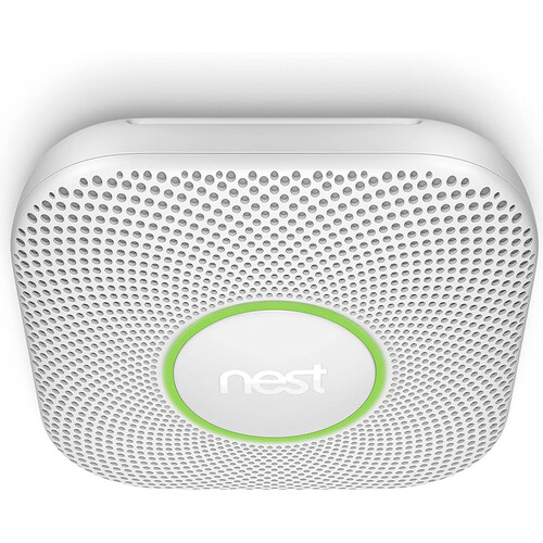 Detector de humo y CO, GOOGLE Nest Protect blanco, conexión WiFi, alimentación 6 pilas AA.