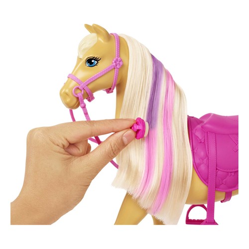 Muñeca Barbie con caballo, poni y accesorios, BARBIE.