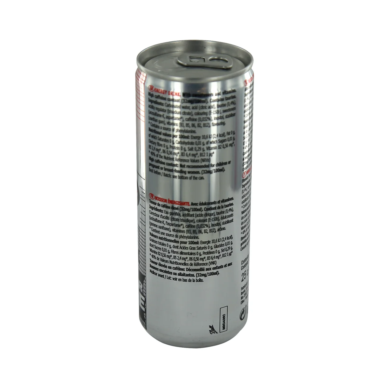 Bebida energética sin azúcar lata 25 cl.