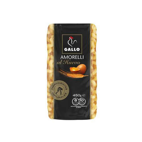 Pasta Amorellis al huevo GALLO paquete de 450 g.