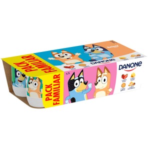 Imagen de DANONE Yogures de sabores variados (fresa (2), macedonia (2), limón (2) y galleta (2)) 8 x120 g.