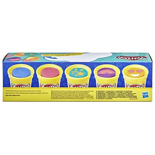 Pack con 5 botes de pasta moldear, pastilina de diferentes colores PLAY-DOH.