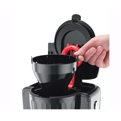 Cafetera de goteo RUSSELL HOBBS Honeycomb 27011-56, color negro,  15 tazas, 1100W, 1,25L de depósito