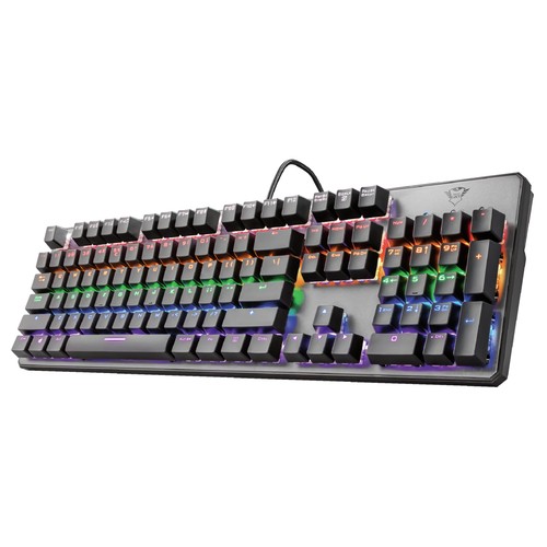 Teclado gaming mecánico TRUST GXT 865 Asta, iluminado, conexión Usb.