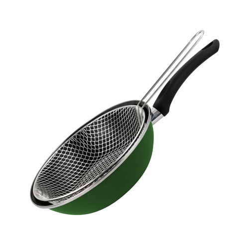 Sartén freidora de acero esmaltado 26cm. con capa antiadherente, Arbore MAGEFESA.