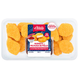 Imagen de ALDELÍS Nuggets con pechuga de pollo y empanando ultraligero 300 g.
