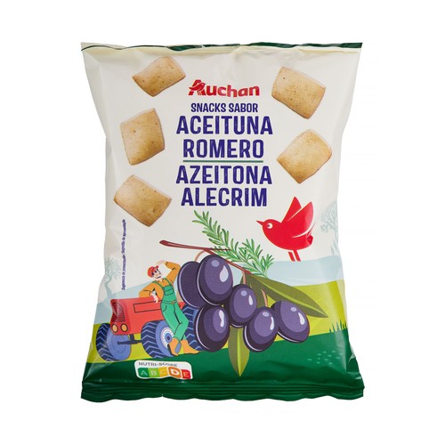 PRODUCTO ALCAMPO Snack pan de aceituna y romero 80 g.