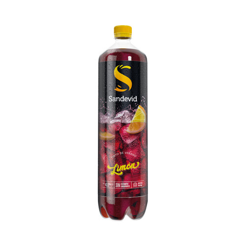 SANDEVID Tinto de verano con limón, sin conservantes ni colorantes SANDEVID botella de 1,5 l.