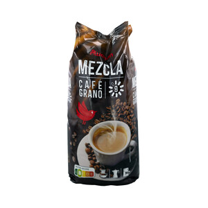 PRODUCTO ALCAMPO Café en grano mezcla, intensidad 9 1 kg.