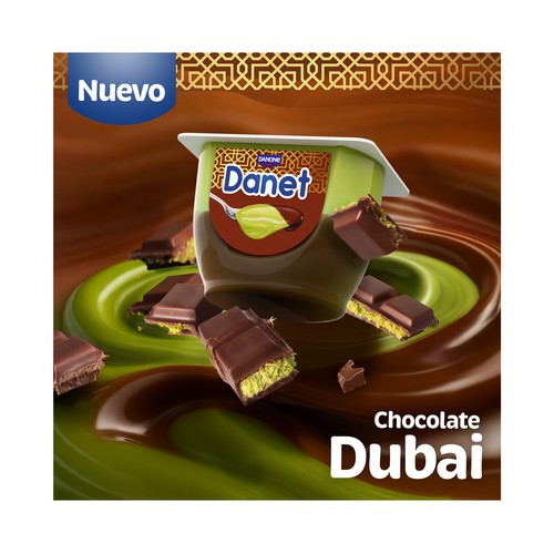 DANET de Danone Natillas de chocolate Dubai 4 x 125 g.