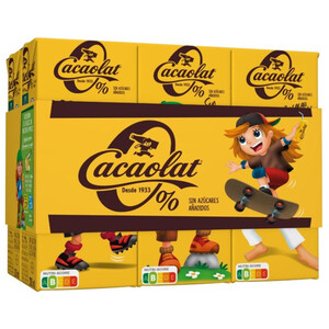 Imagen de CACAOLAT Batido de chocolate sin azúcares añadidos CACAOLAT 6 x 200 ml.