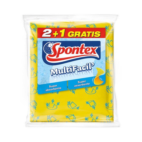 Imagen de Bayetas, superabsorbentes multiusos SPONTEX MULTIFÁCIL2 + 1 uds.