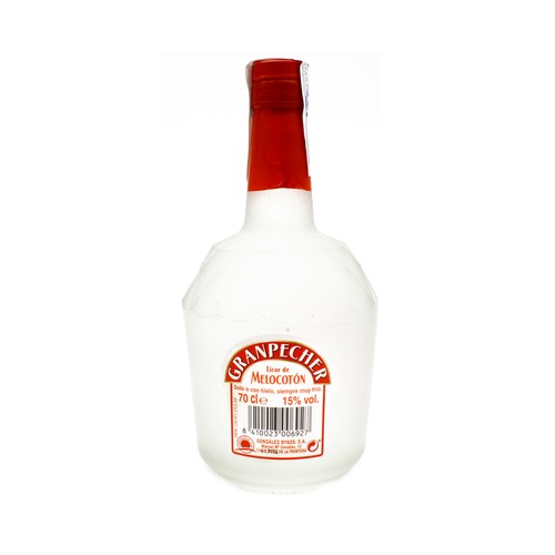 GRANPECHER Licor con alcohol de melocotón GRANPECHER botella de 70 cl.