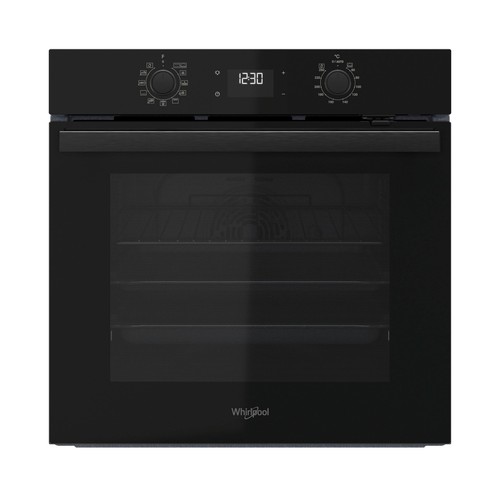 Horno multifunción WHIRLPOOL OMR58HU1B negro, Hidrolítico, capacidad: 71L, A+, A: 59,5cm, H: 59,5cm, F: 55,1cm.