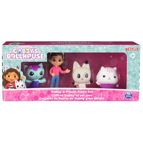 Set figuras 4 Gabby Doll House, juguetes coleccionables. GABBY`S DOLLHOUSE