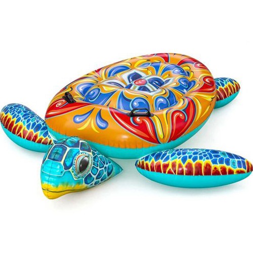 Figura hinchable de tortuga mediterránea con asas 183x173cm, BESTWAY.