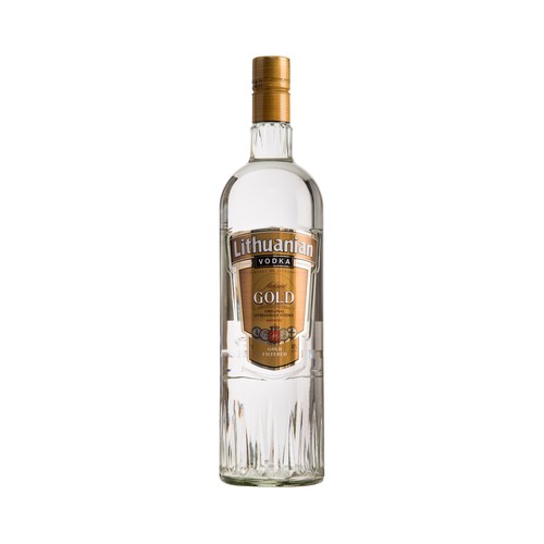 LITHUANIAN Gold  Vodka lituano con tripe destilación y filtrado cuatro veces Botella de 100 cl.