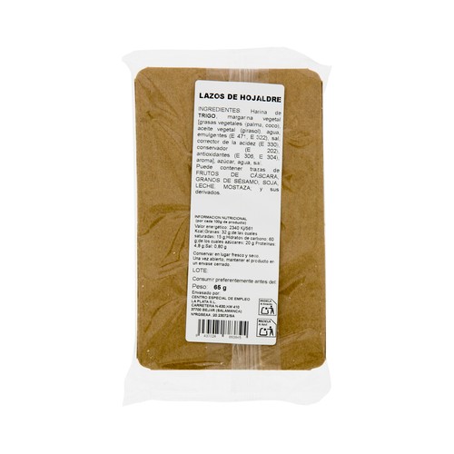 Lazos de hojaldre 6 uds. 65 g. 