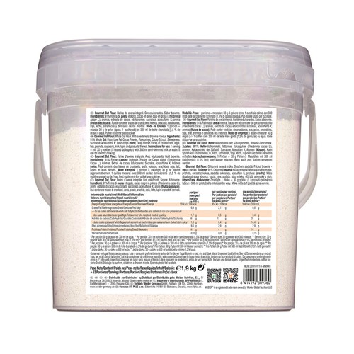 WEIDER Harina de avena sabor brownie 1,9 kg.