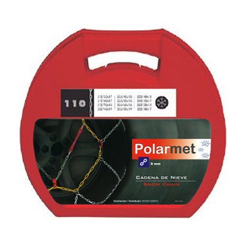 Juego de  2 cadenas metálicas POLARMET de 9mm talla 100.