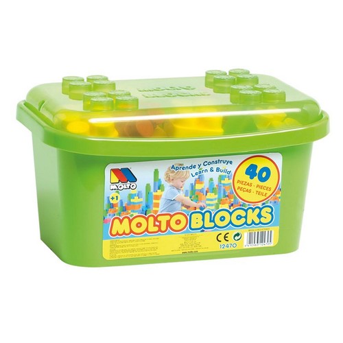 MOLTO Caja Bloques 40 Pzas 36X14X25Cm +1 años