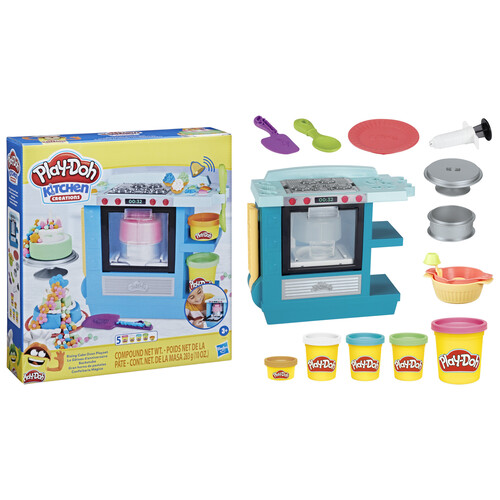 Juego de plastilina Gran horno de pasteles Confitería mágica con accesorios y 3 botes de colores PLAY-DOH.