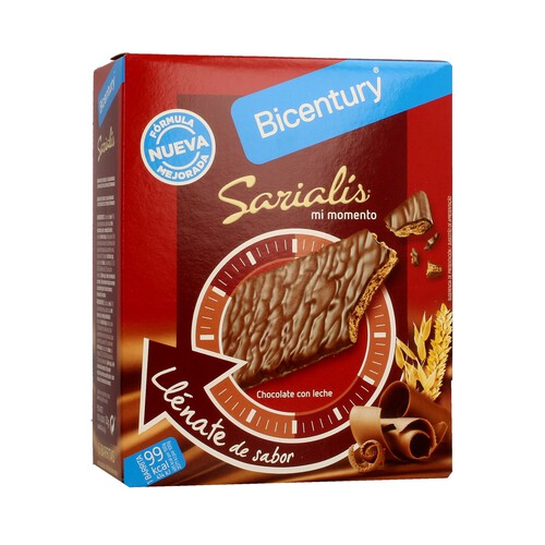 BICENTURY Barritas de cereales y cacao BICENTURY SARIALIS pack de 6 unidades de 20 gr.