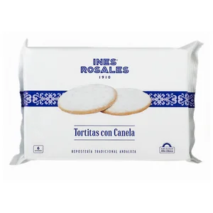 INÉS ROSALES Tortitas nevadas con canela 6 uds. 180 g.