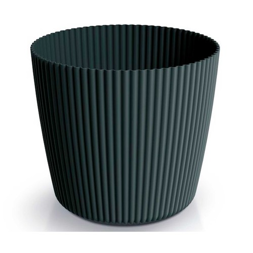 Maceta de plástico de 13 cm, color negro,   GARDEN STAR