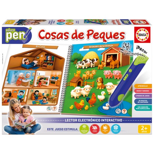 EDUCA Lector electrónico interactivo Cosas de peques Preguntas + Lápiz, juego educativo Educa Pen +2 Años