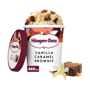 HÄAGEN-DAZS Helado de vainilla con caramelo y trocitos de brownie 460 ml.