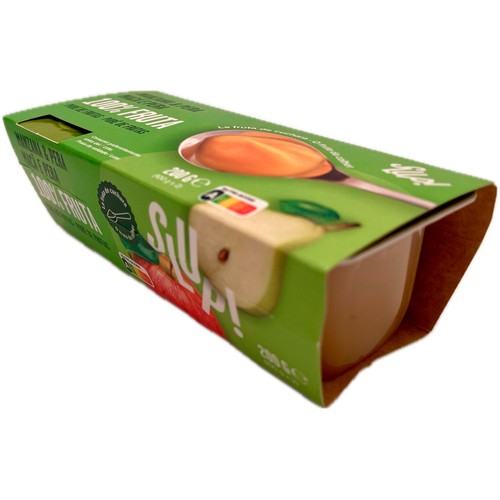 SLUP! Crema de fruta de manzana y pera 2 x 100 g.