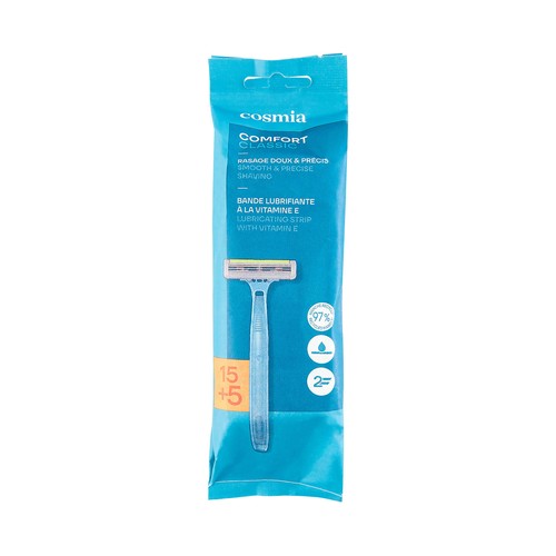 COSMIA Comfort classic Maquinillas de afeitar desechables con cabezal de 2 hojas 20 uds.