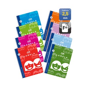 Imagen de Cuaderno A4 con cuadrícula de 2,5mm de tapa blanda y 80 hojas. EDITORIAL LAMELA.