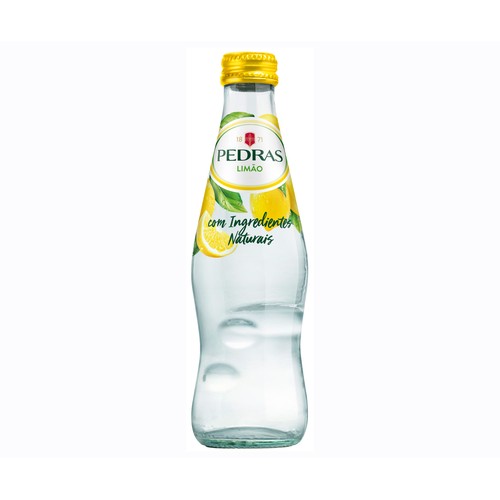 PEDRAS Agua mineral con gas sabor limón pack de 4 uds. de botellas de 25 cl.