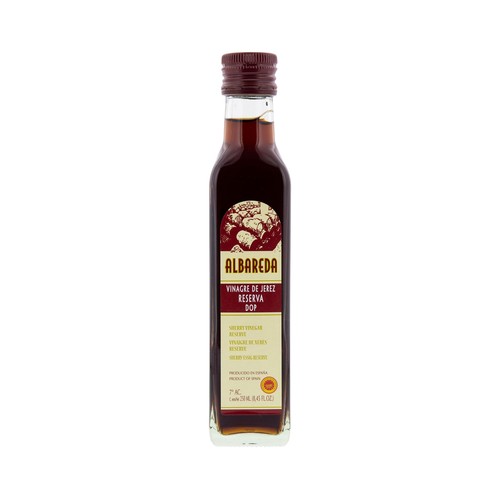 ALBAREDA Vinagre de vino de Jerez reserva con denominación de origen Jerez botella de 250 ml.