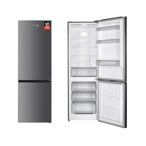 Frigorífico combi 186cm FAGOR 3FFK6637X inox, No Frost, clasificación energética: E, H: 186cm, A: 60cm, F: 60cm, capacidad total: 293L.
