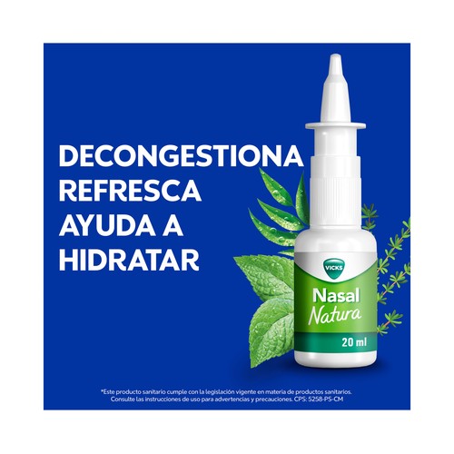 VICKS Natura Spray nasal contra la congestión 120 ml.