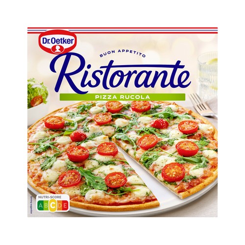 DR. OETKER Ristorante Pizza congelada de masa fina con rúcula y tomates cherry 325 g.