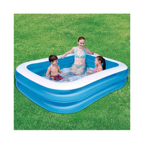 Piscina hinchable infantil rectangular, 2,11x1,32x0,46 metros, BESTWAY.