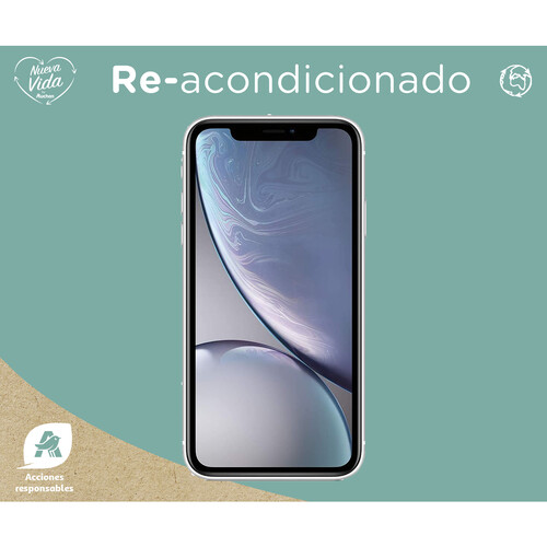 Smartphone 15,49cm (6,1) iPhone XR blanco (REACONDICIONADO), 64GB, Chip A12 Bionic, Liquid Retina HD, 12Mpx, iOS 12.