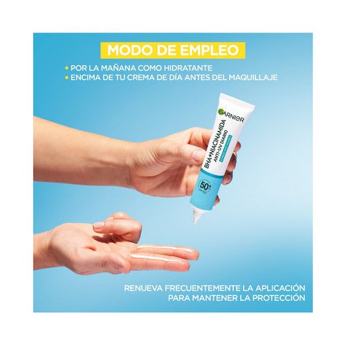 GARNIER Pure active Crema de uso diaro con FPS50+ y acción anti-imperfecciones 40 ml.
