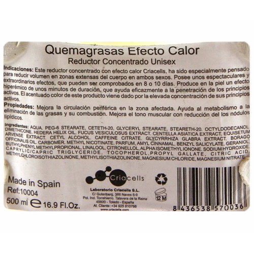 YNSADIET Quemagrasas, reductor concentrado, efecto calor YNSADIET 500 Mililitros