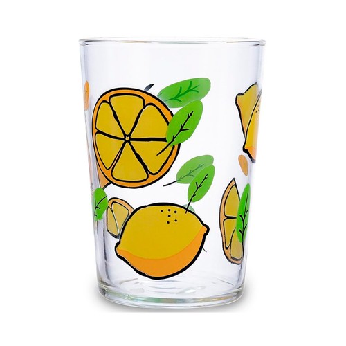 Vaso de vidrio alto con diseño de limones 50cl., LUMINARC.